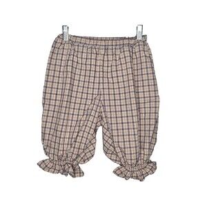 SALTER HOUSE Bloomer Shorts Plaid Small 100% Cotton Elastic Waist NYC